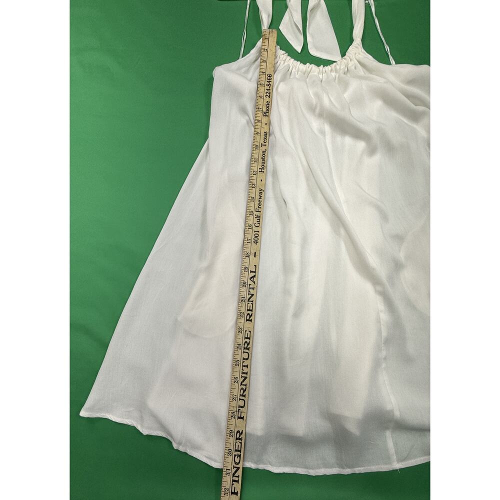NWT Elan Women's White Halter Self-tie Neck Open Back S Dress Sz M pockets - Picture 11 of 11